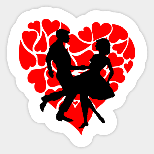 Hearts Dance Sticker